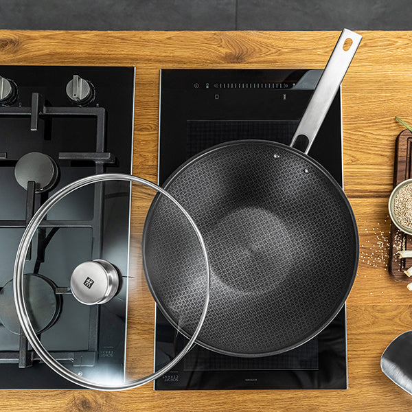 ZWILLING 12" Stainless Steel Non-Stick Wok and Lid, Joy Plus Series