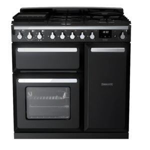 Rangemaster ESDL90DFPGBL/CM1 Estel Deluxe 90cm Dual Fuel Black/Chrome
