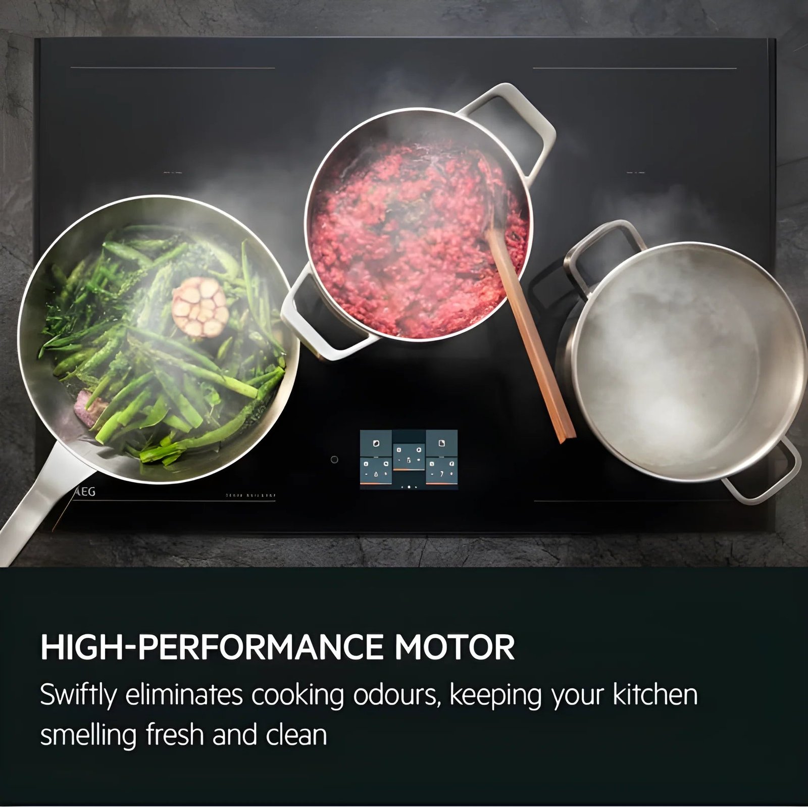 AEG GV77D91SB - Black 90cm Chimney Cooker Hood - A+ Energy Rated